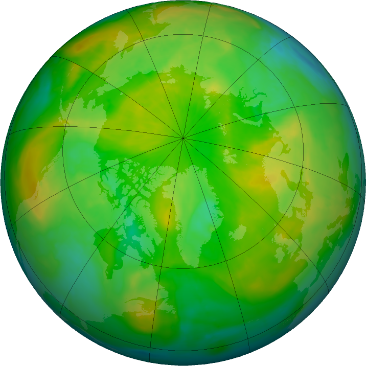 Arctic ozone map for 14 June 2016